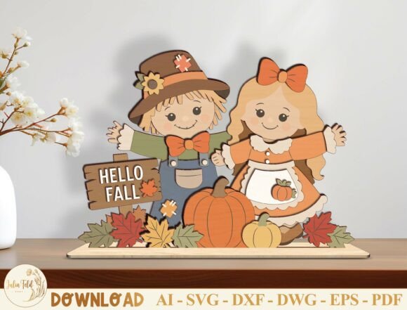 Download Fall Scarecrow Table Decor SVG Bundle - Premium Resources