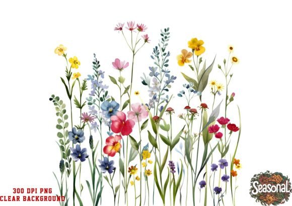 Download Wildflower Bouquet Watercolor Clipart - Premium Resources